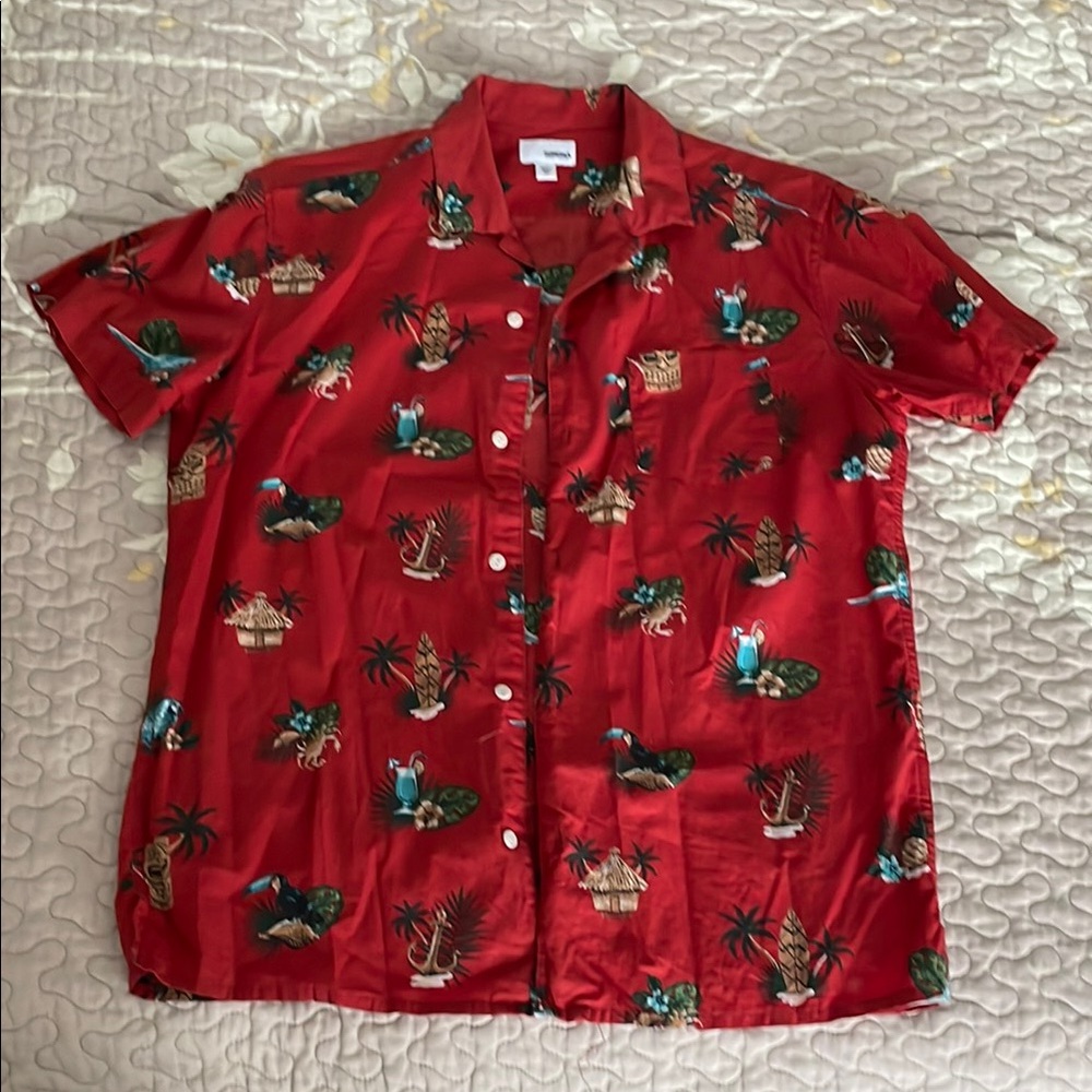 Tropical Red Men's Shirt